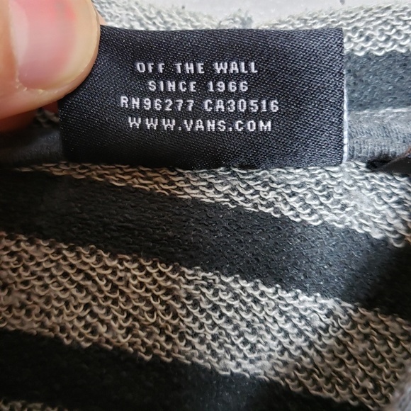 Vans Striped Long Sleeve Pullover M Hoodie - Picture 4 of 8